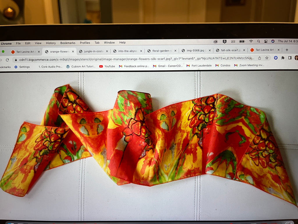 100% silk scarf